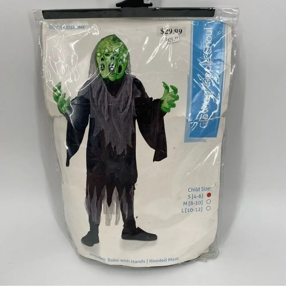 Kids Green Monster Costume size S Boys Halloween Costume for Boys